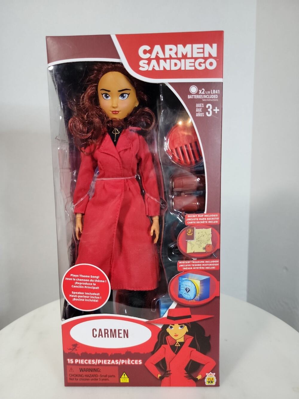 Loyal Subjects Carmen Sandiego 12" Classic Fashion Doll 15 Peices-plays Theme!